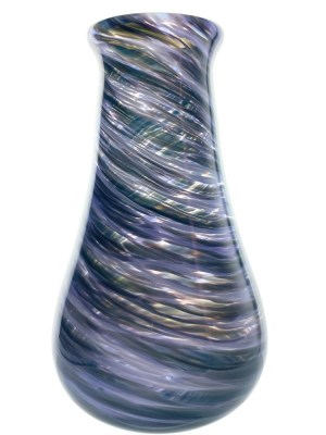 Hyacinth Black and White Twist Vase